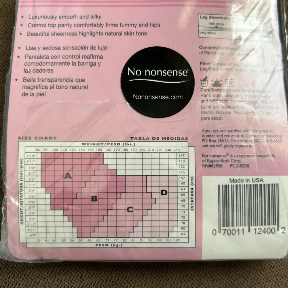 No Nonsense Silk Indulgence Control Top Sheer Toe Pantyhose